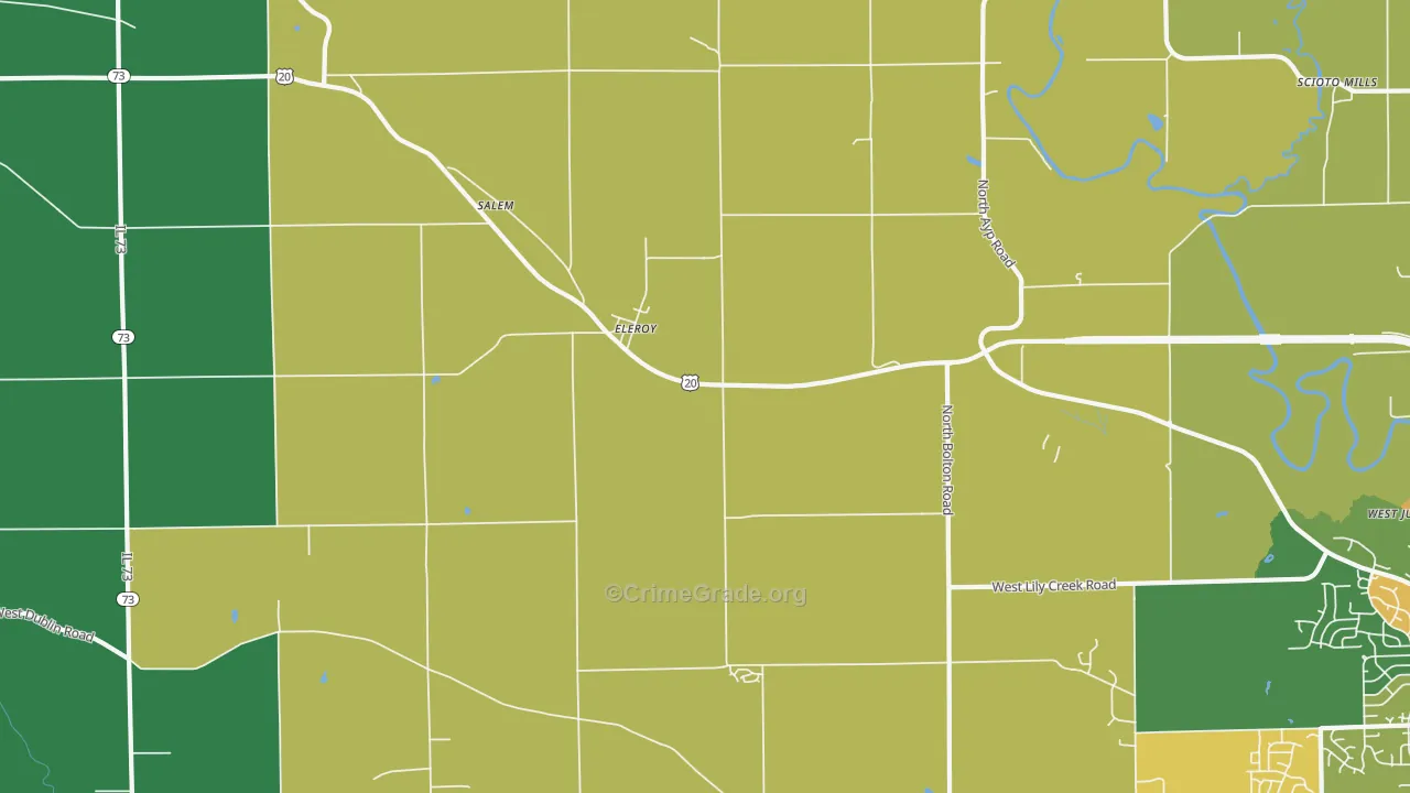Eleroy, IL Map of Murder Rates