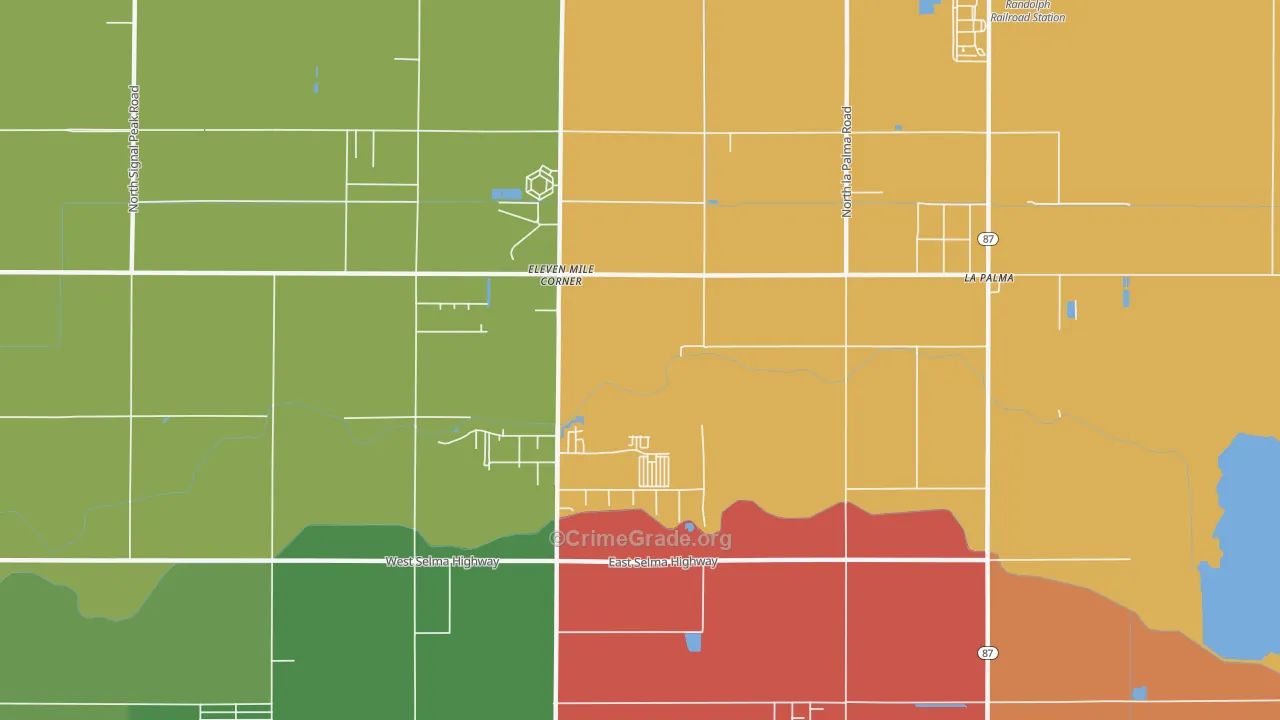 Eleven Mile Corner, AZ Map of Murder Rates