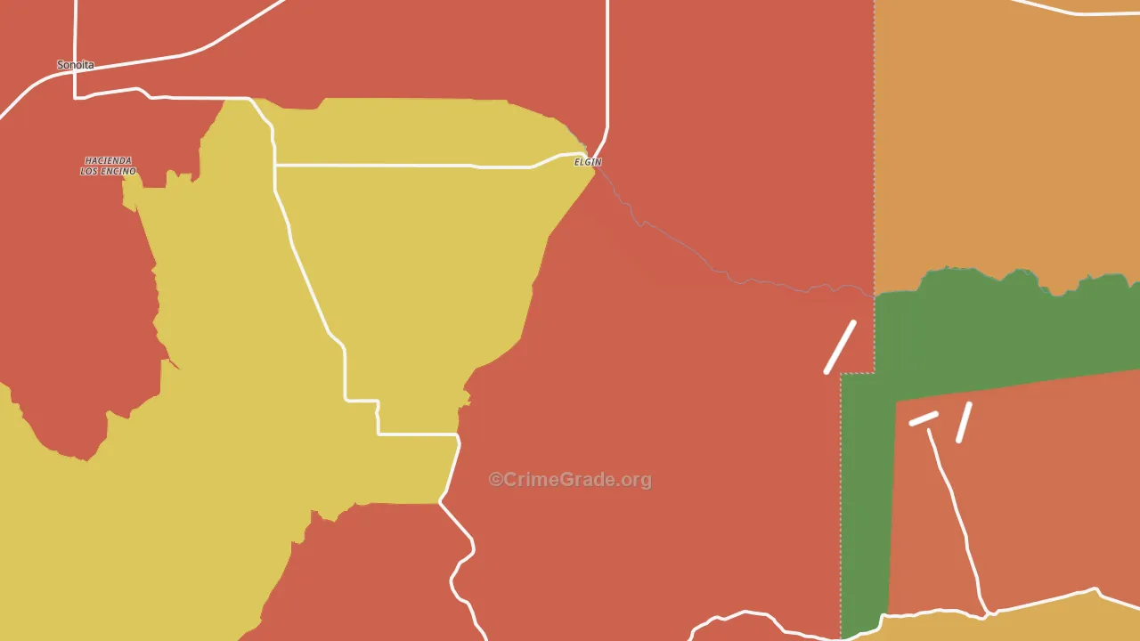 Elgin, AZ Map of Murder Rates
