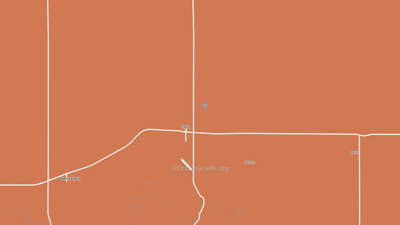 Elgin, ND Map of Murder Rates