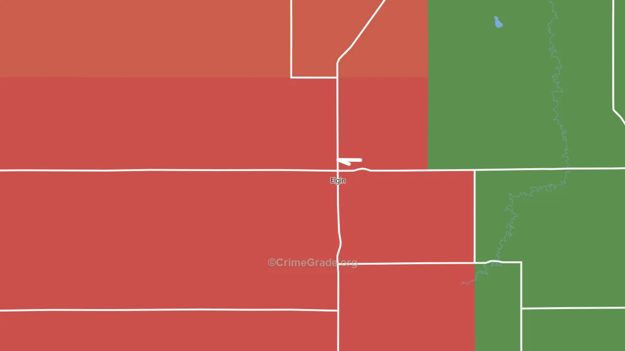 Elgin, NE Map of Murder Rates