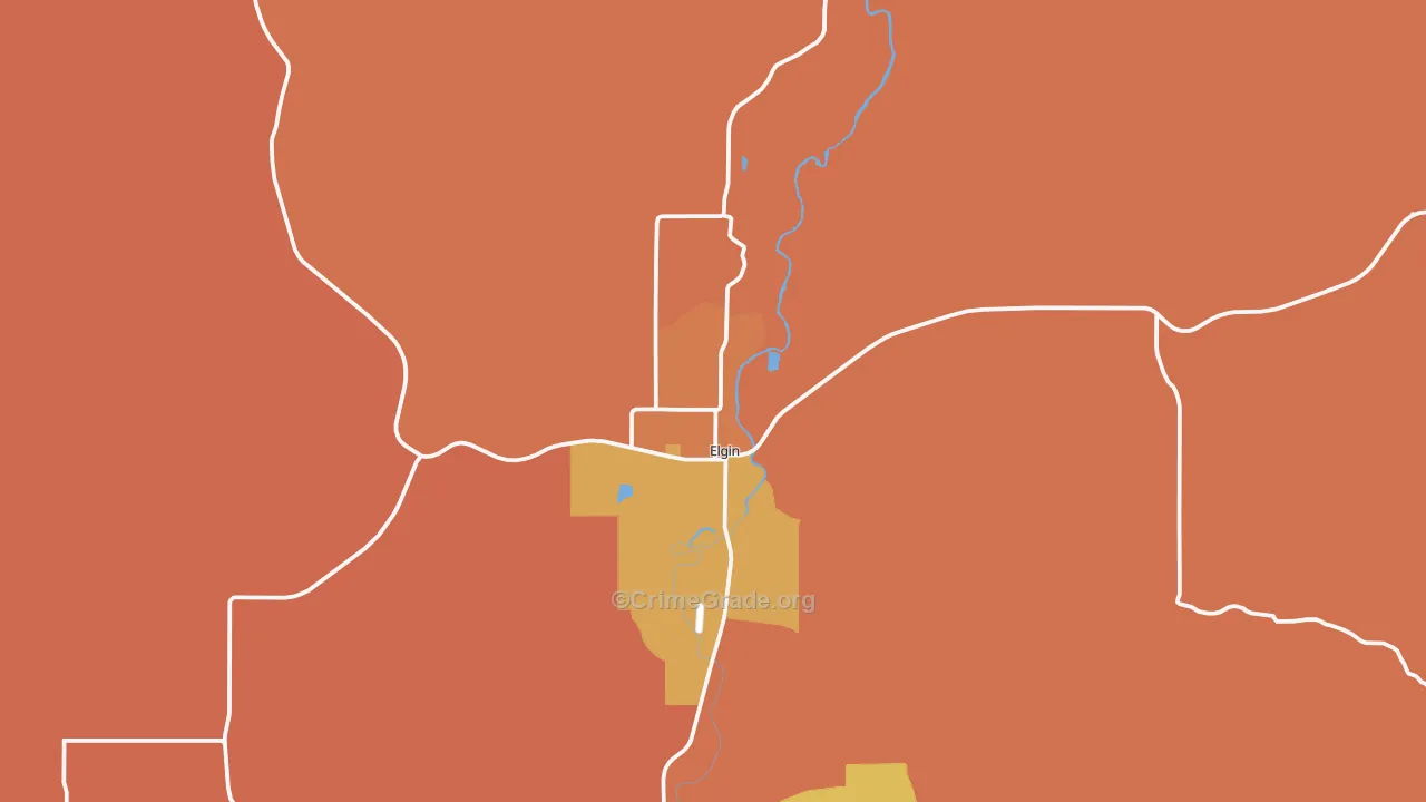 Elgin, OR Map of Murder Rates