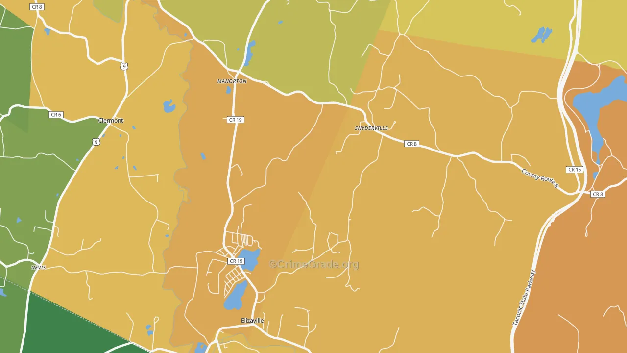 Elizaville, NY Map of Murder Rates