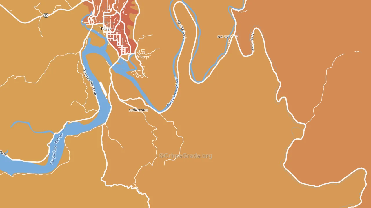 Elk City, OR Map of Murder Rates