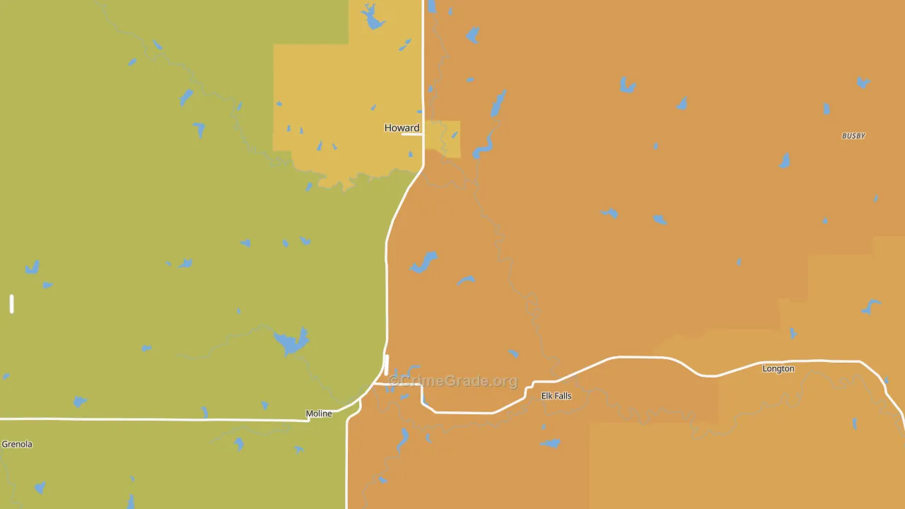 Elk County, KS Map of Murder Rates