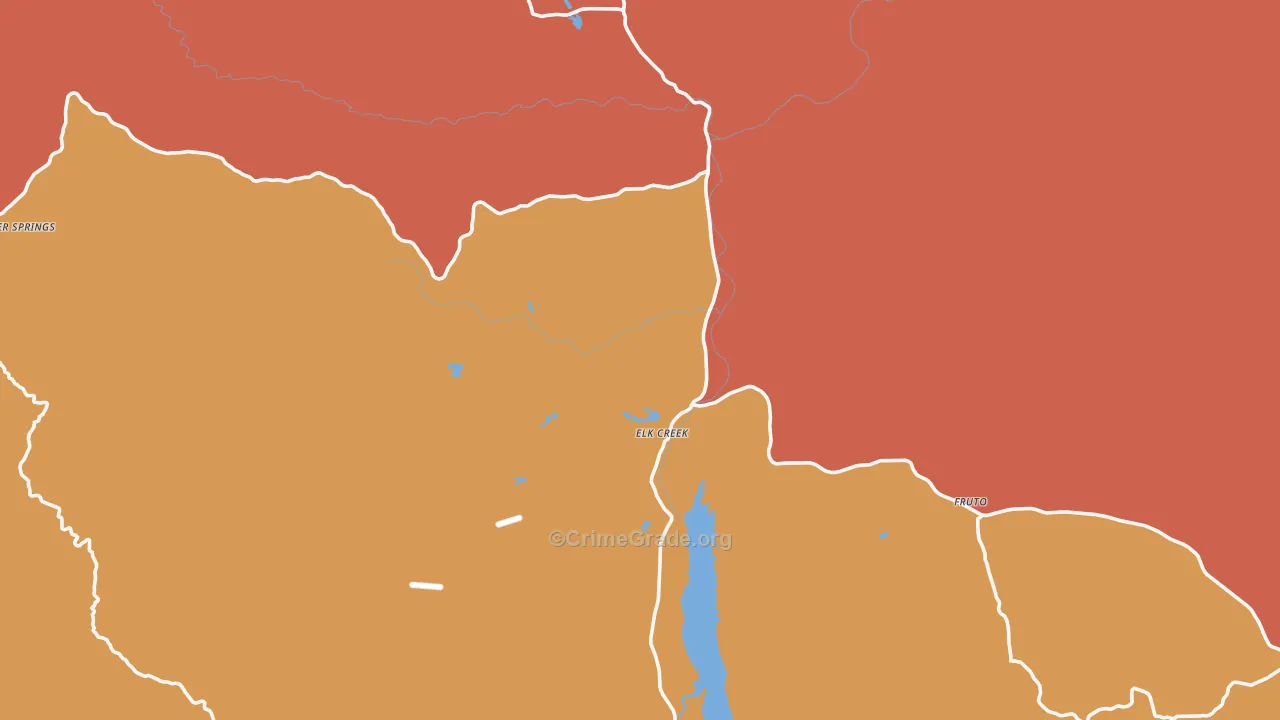 Elk Creek, CA Map of Murder Rates