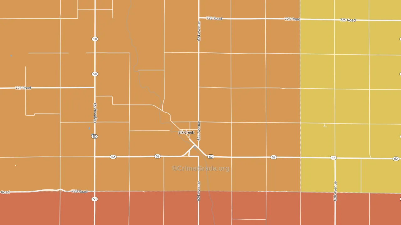 Elk Creek, NE Map of Murder Rates