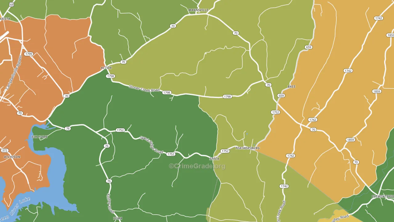 Elk Horn, KY Map of Murder Rates