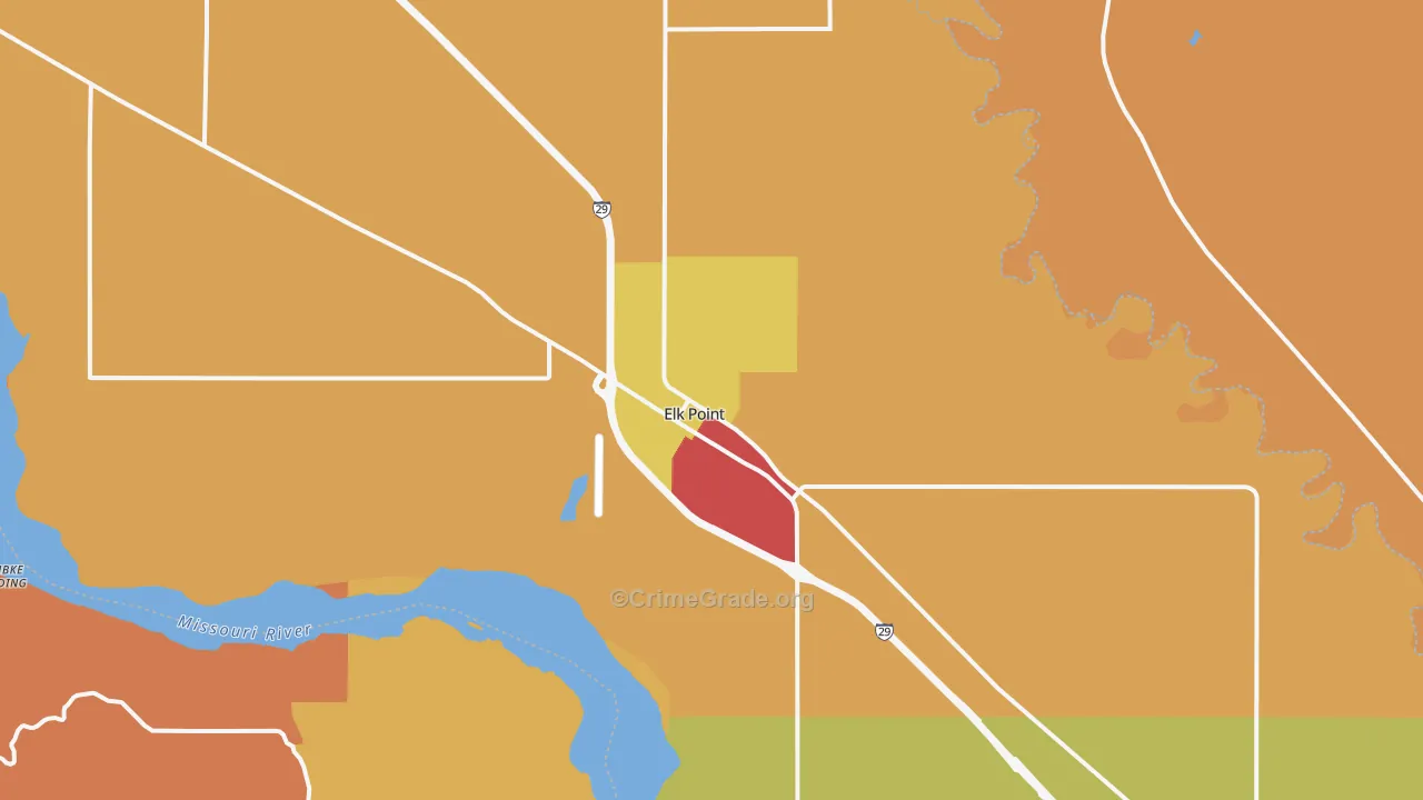 Elk Point, SD Map of Murder Rates