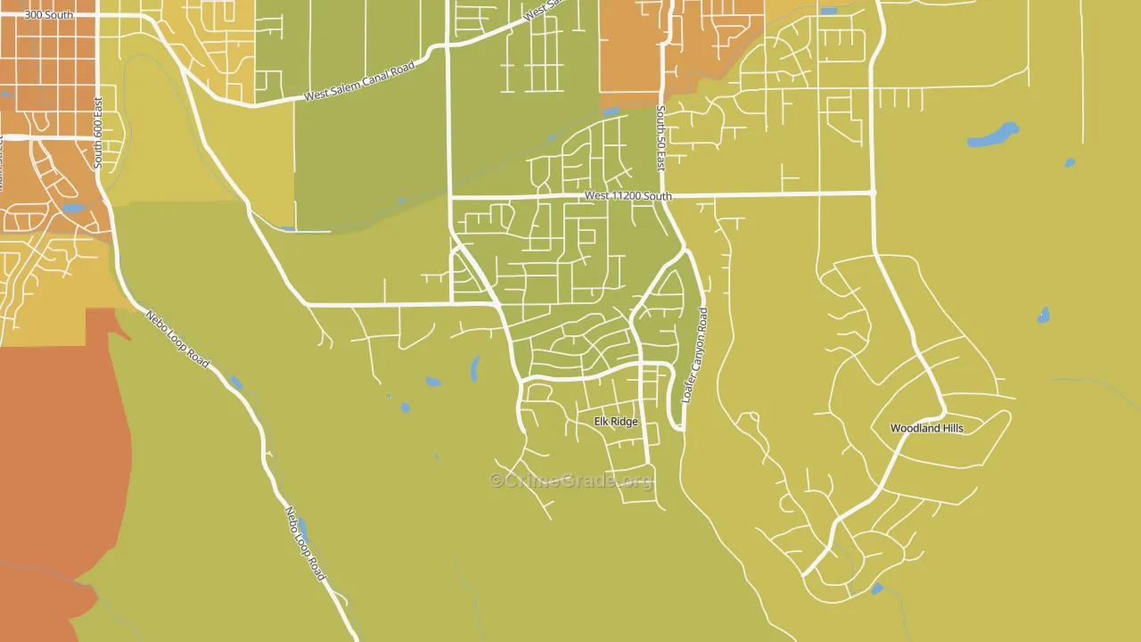 Elk Ridge, UT Map of Murder Rates