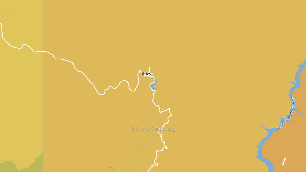 Elk River, ID Map of Murder Rates