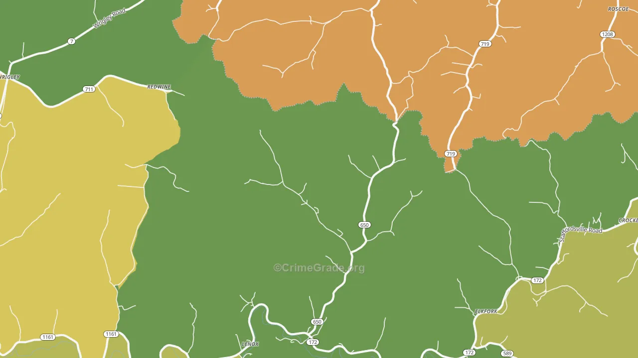 Elkfork, KY Map of Murder Rates
