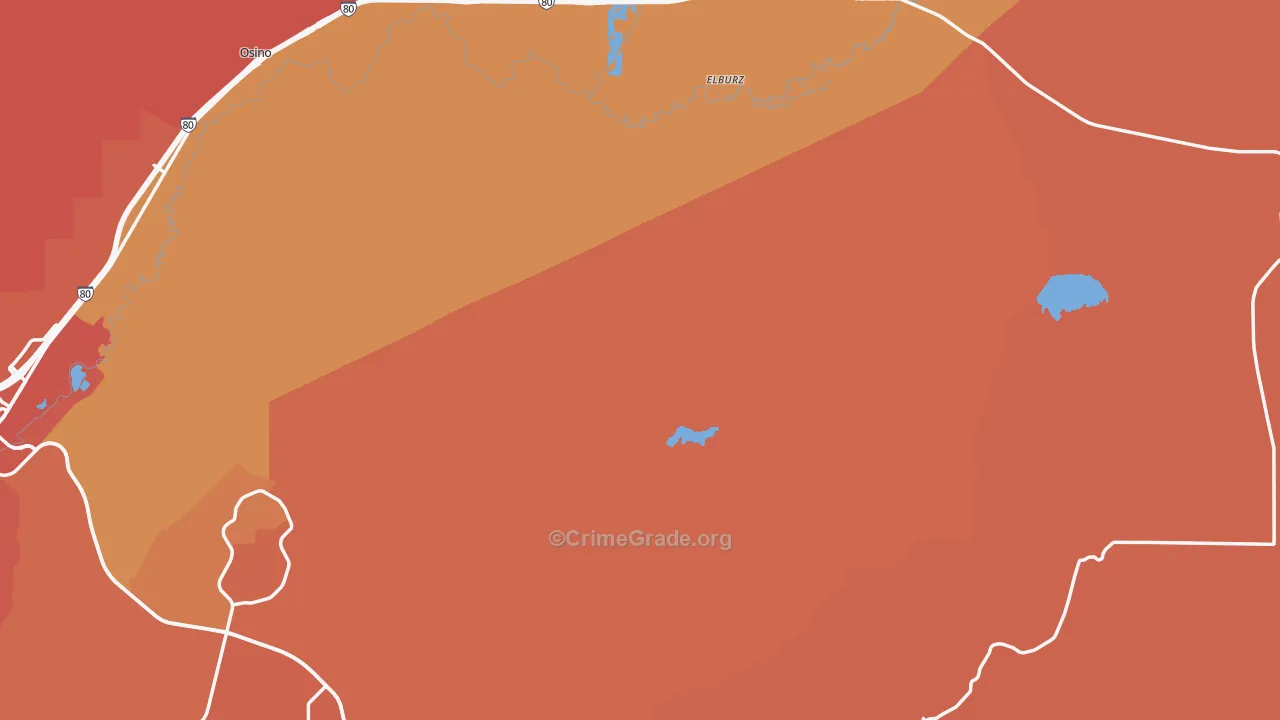 Elko County, NV Map of Murder Rates