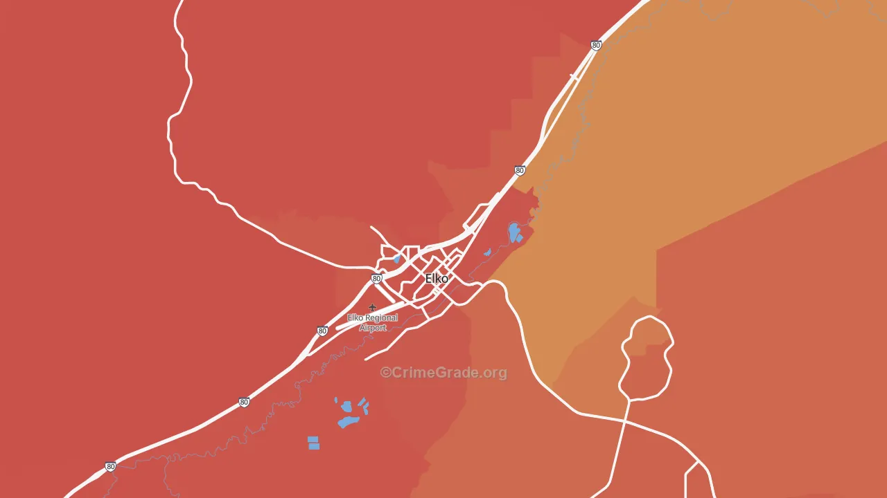 Elko, NV Map of Murder Rates