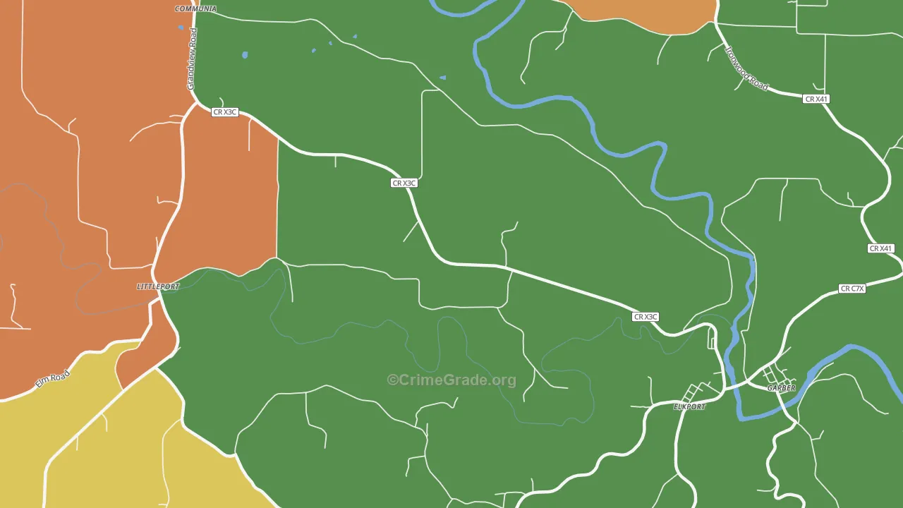 Elkport, IA Map of Murder Rates