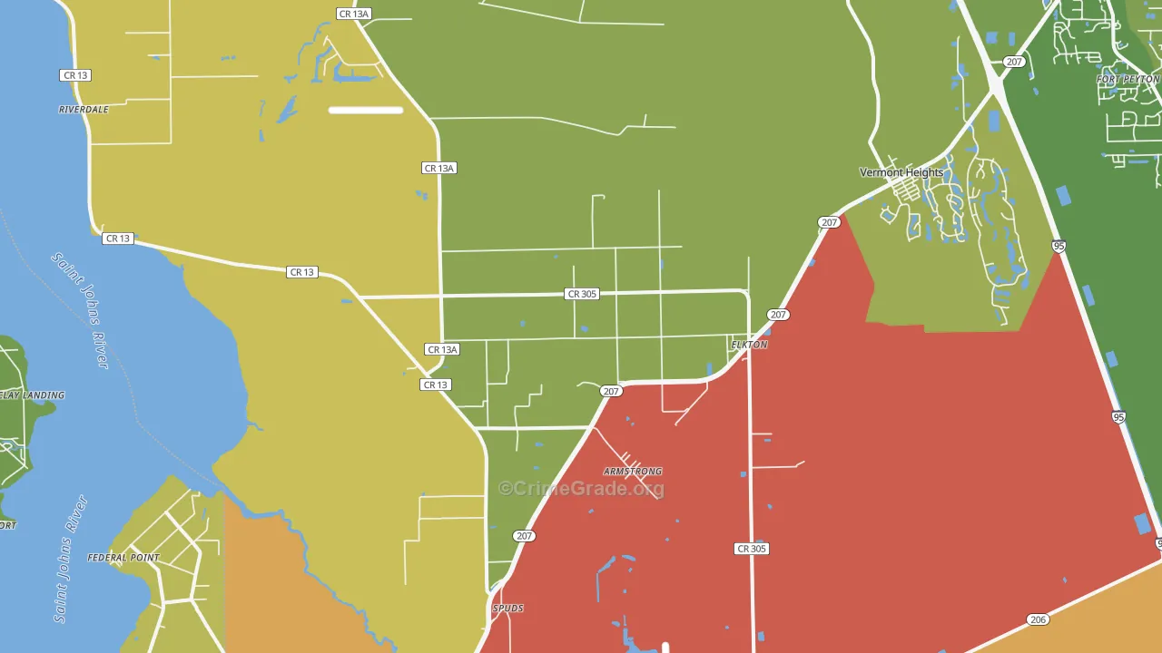 Elkton, FL Map of Murder Rates