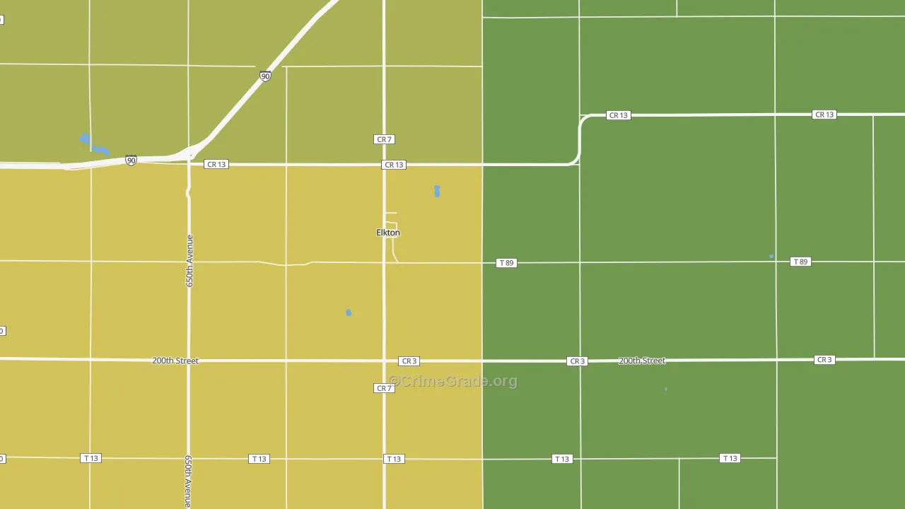 Elkton, MN Map of Murder Rates