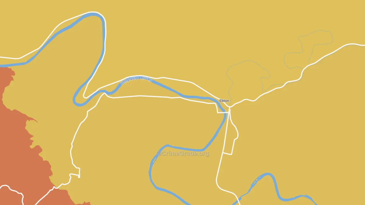Elkton, OR Map of Murder Rates