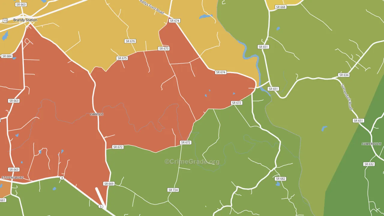 Elkwood, VA Map of Murder Rates