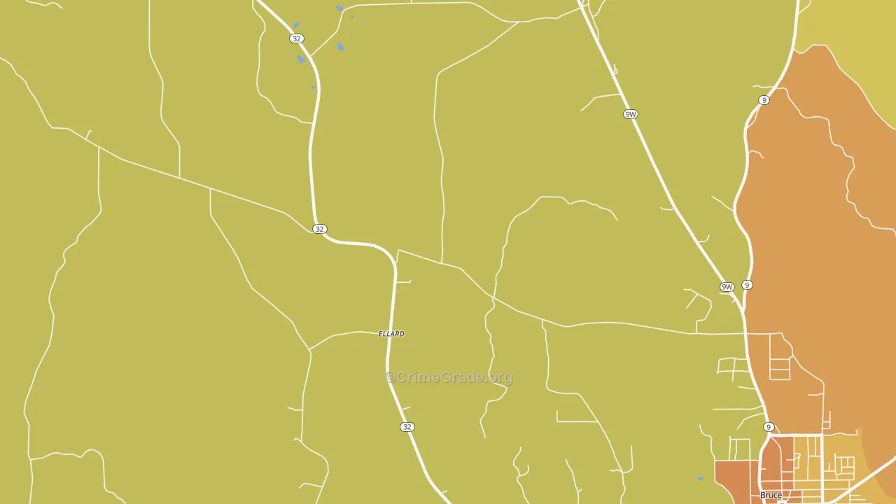 Ellard, MS Map of Murder Rates