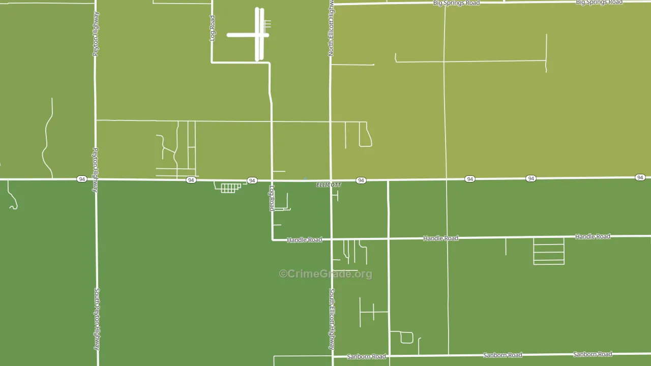 Ellicott, CO Map of Murder Rates
