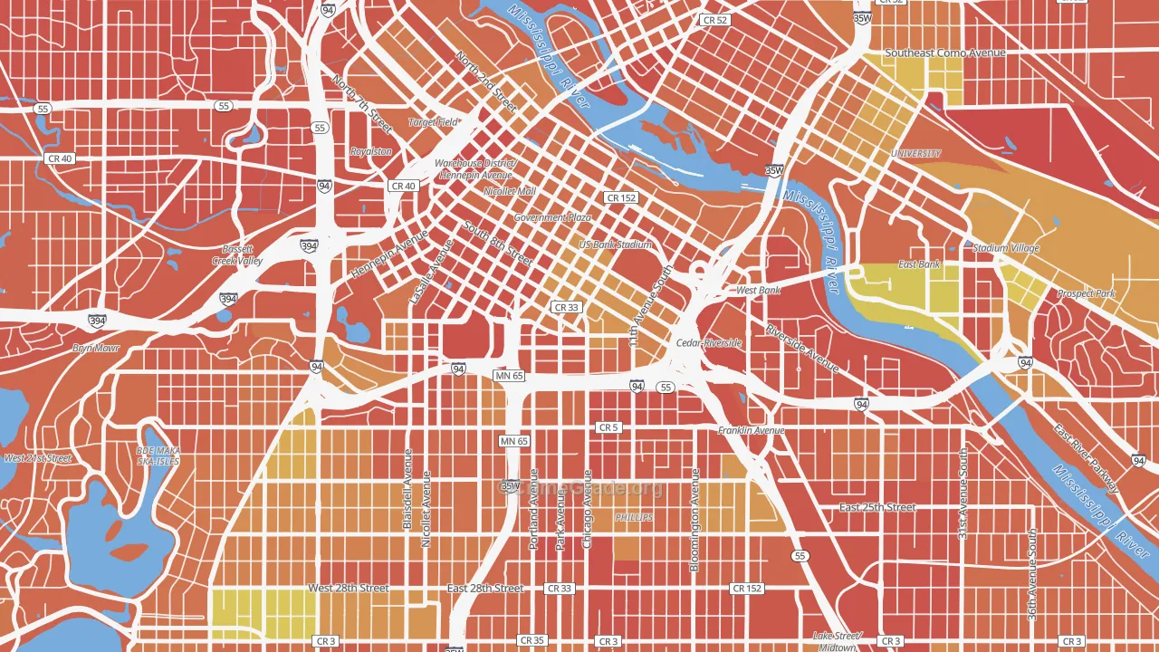 Elliot Park, Minneapolis, MN Map of Murder Rates