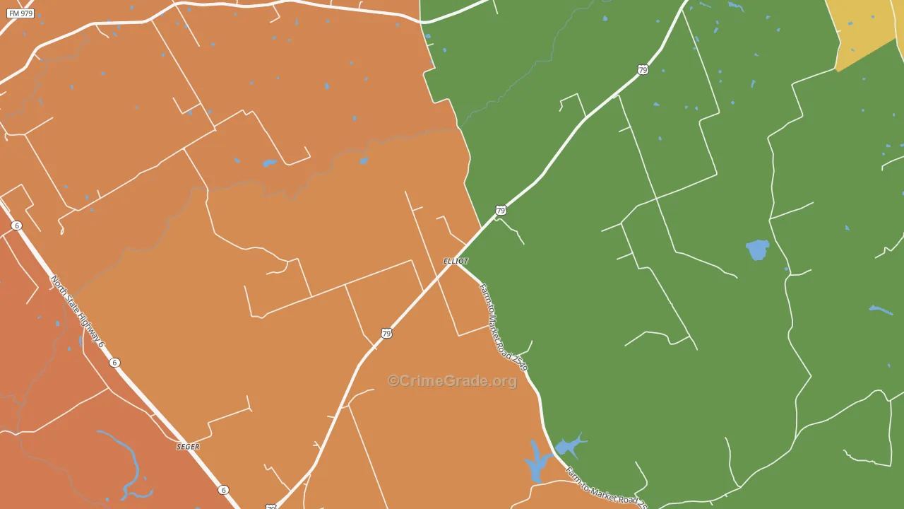 Elliot, TX Map of Murder Rates