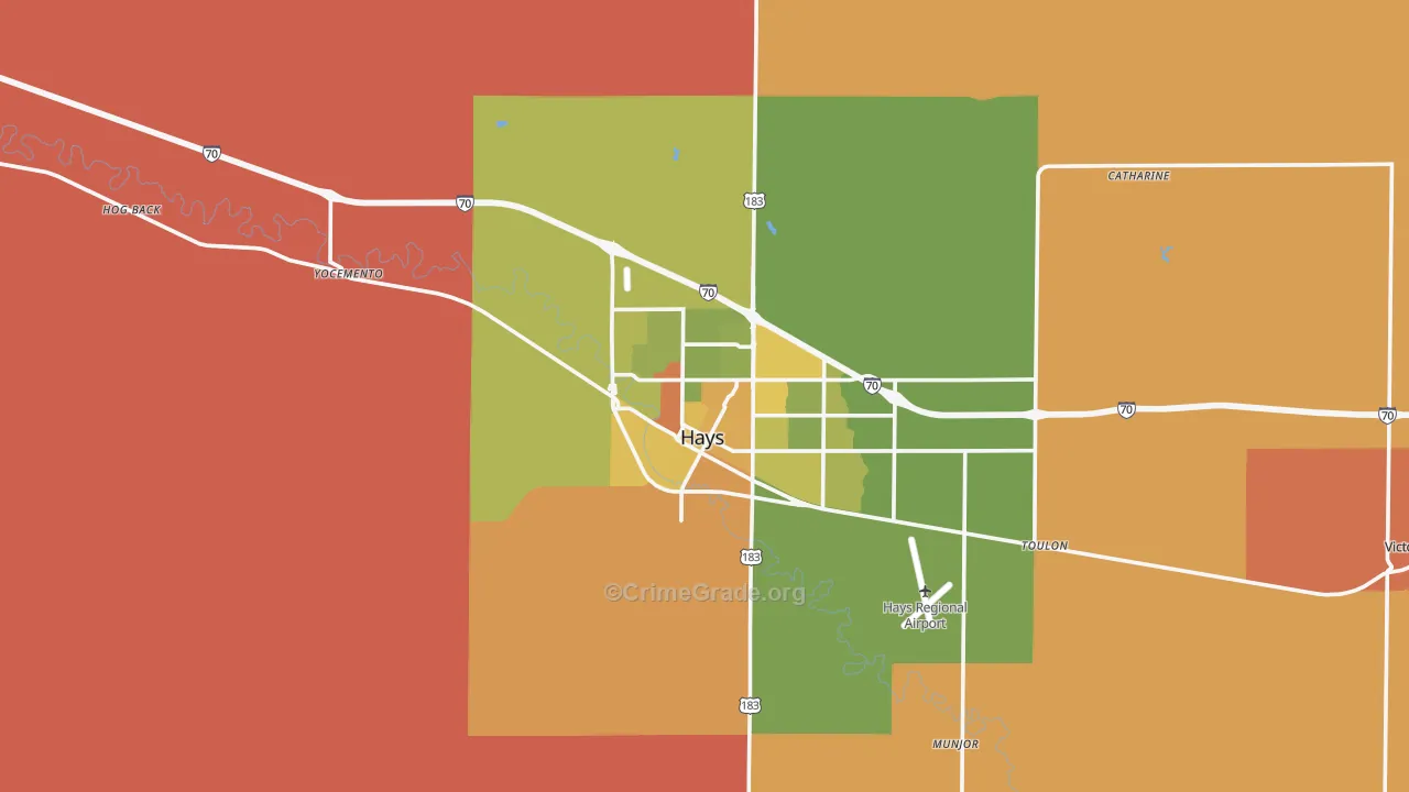 Ellis County, KS Map of Murder Rates