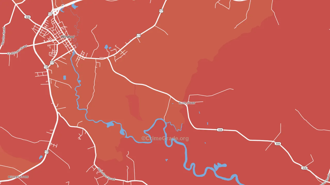 Ellis Store, NC Map of Murder Rates