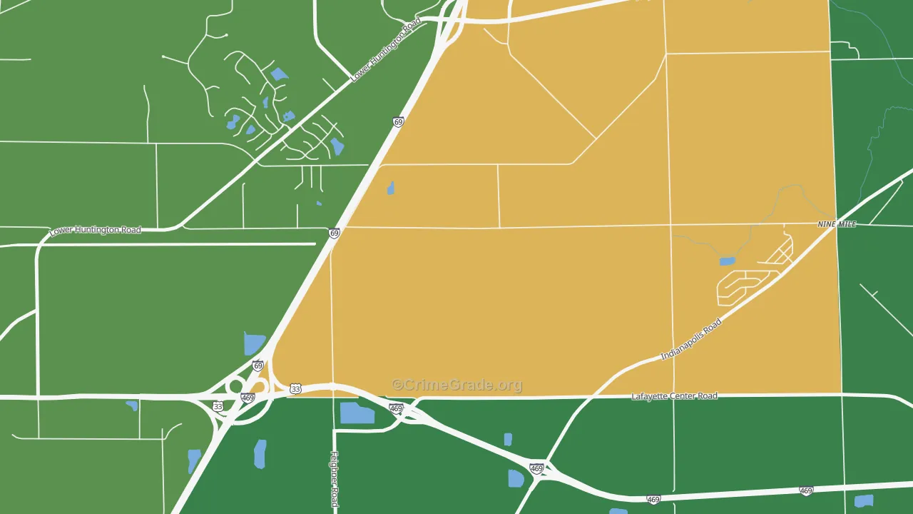 Ellisville, IN Map of Murder Rates