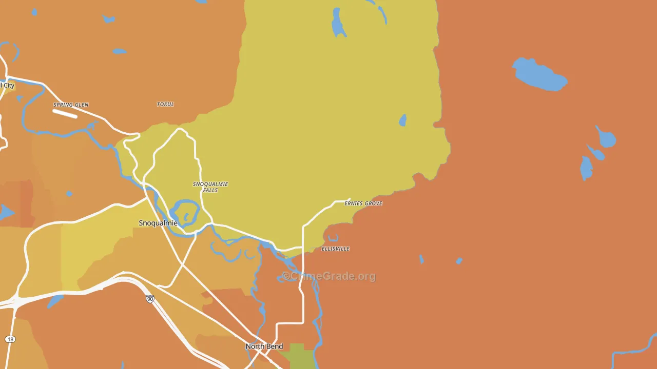 Ellisville, WA Map of Murder Rates