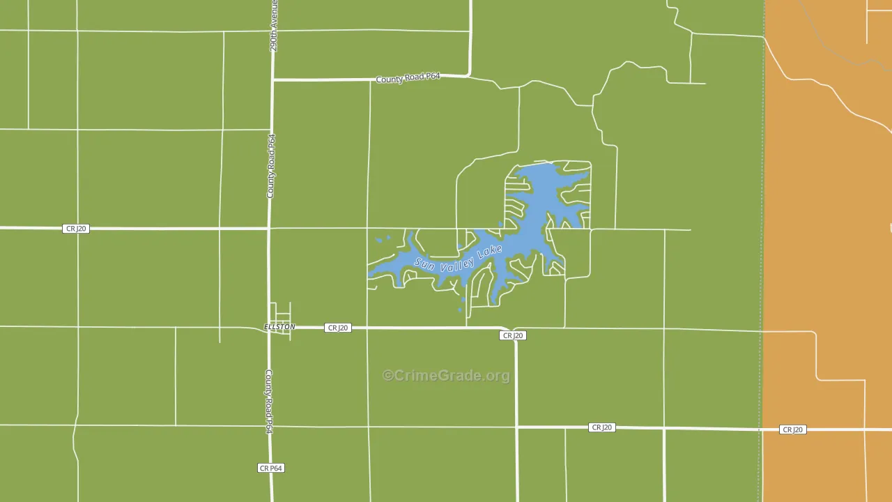 Ellston, IA Map of Murder Rates