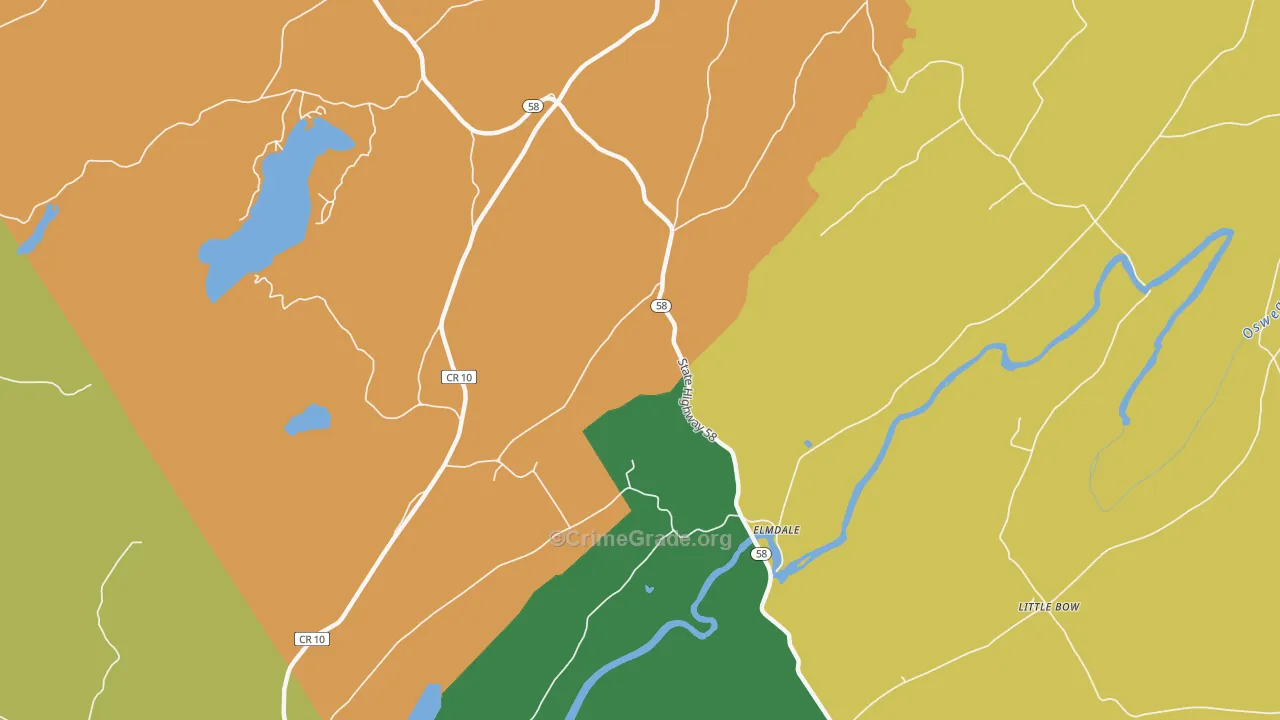Elmdale, NY Map of Murder Rates