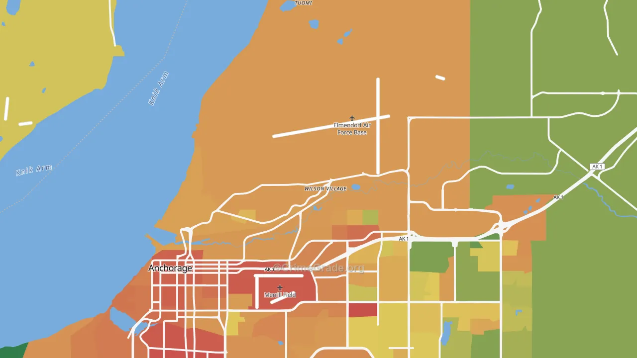 Elmendorf Afb, AK Map of Murder Rates