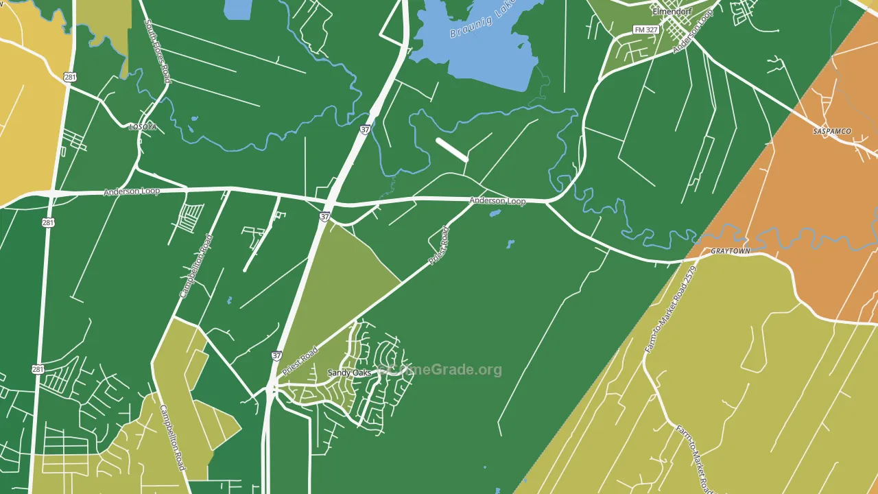 Elmendorf, TX Map of Murder Rates