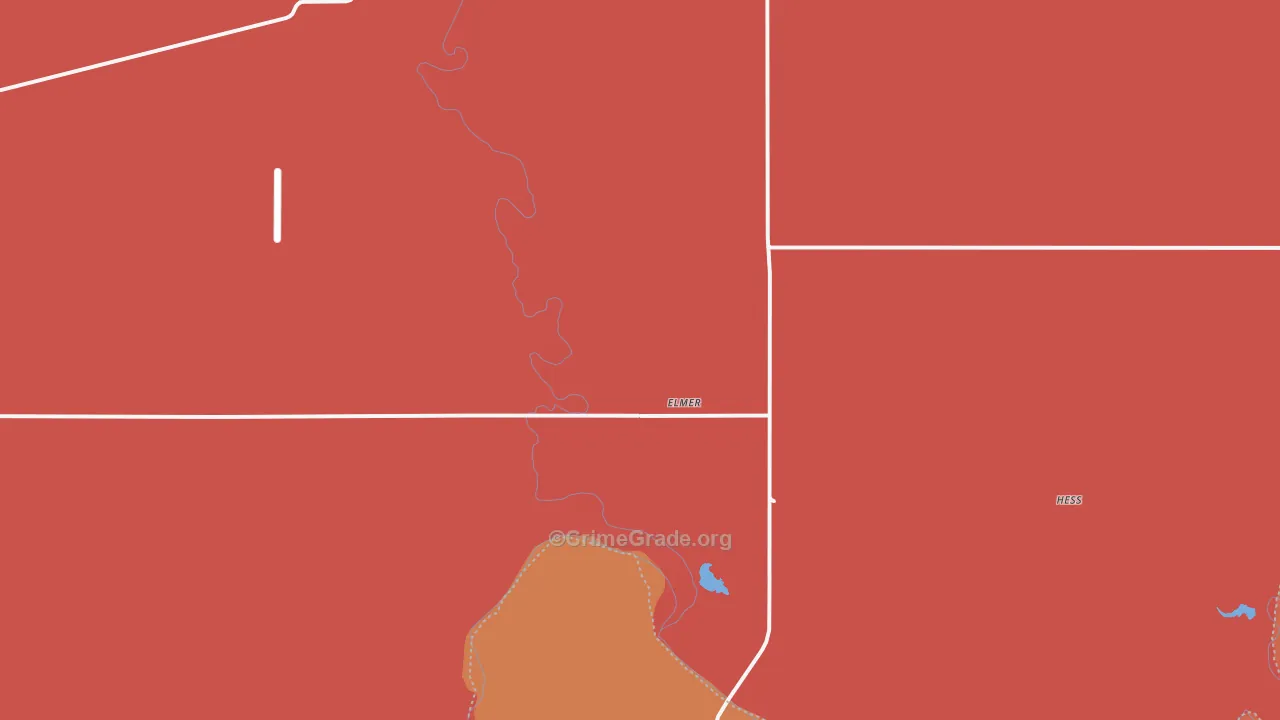 Elmer, OK Map of Murder Rates