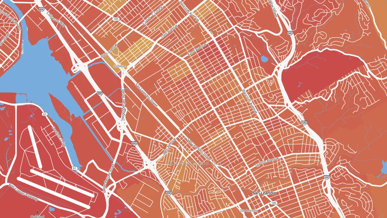 Elmhurst Park, Oakland, CA Map of Murder Rates