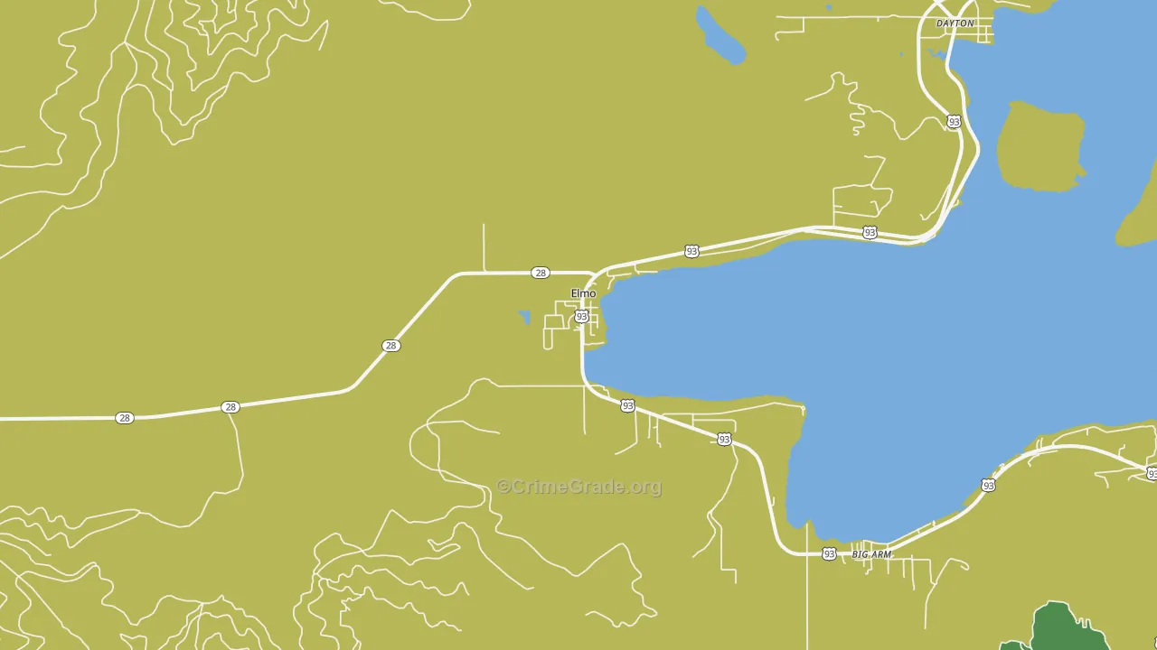 Elmo, MT Map of Murder Rates