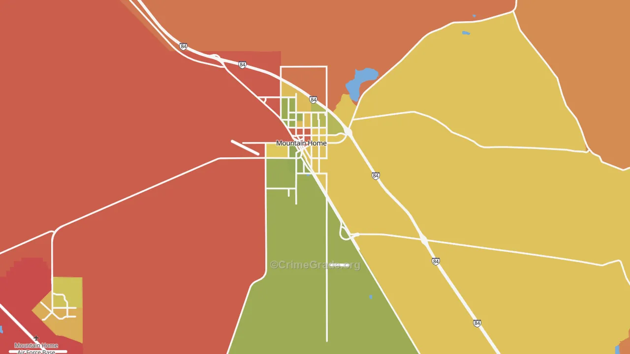 Elmore County, ID Map of Murder Rates