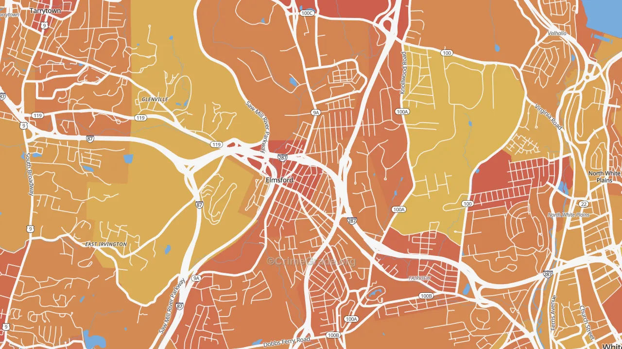 Elmsford, NY Map of Murder Rates