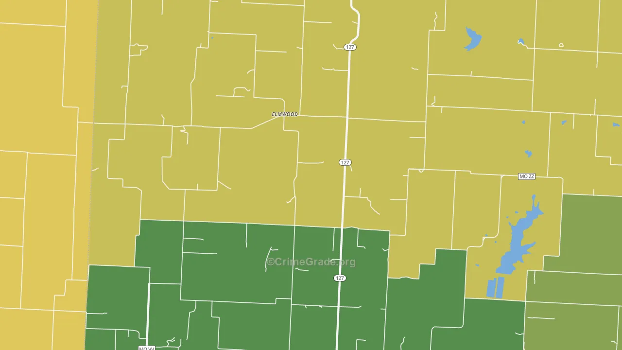 Elmwood, MO Map of Murder Rates
