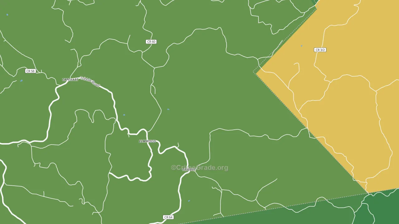 Elmwood, WV Map of Murder Rates