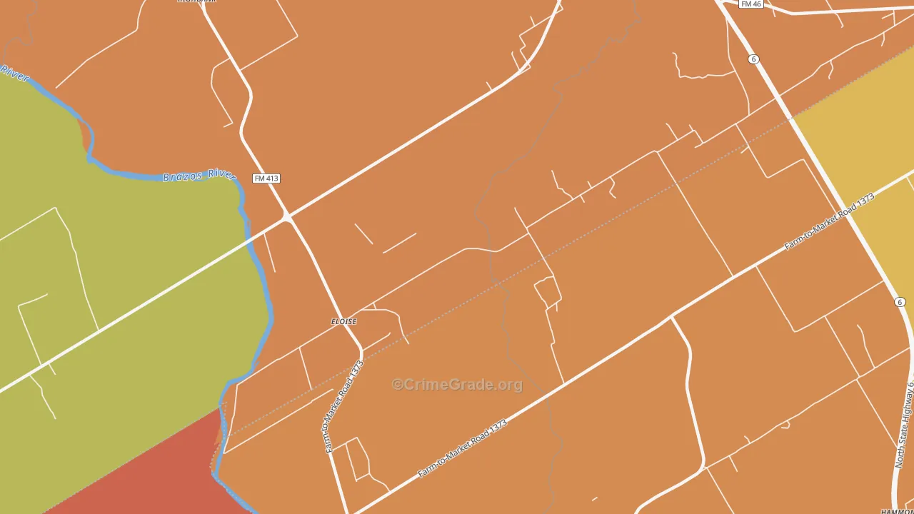 Eloise, TX Map of Murder Rates