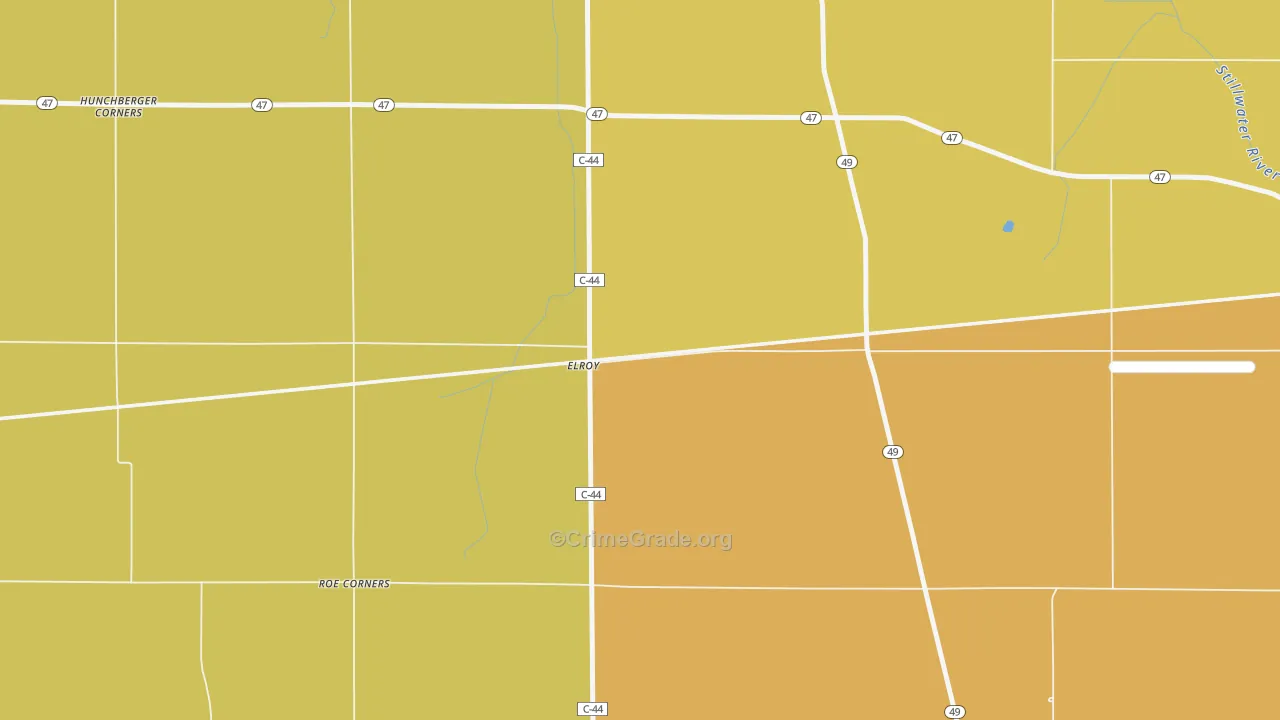 Elroy, OH Map of Murder Rates