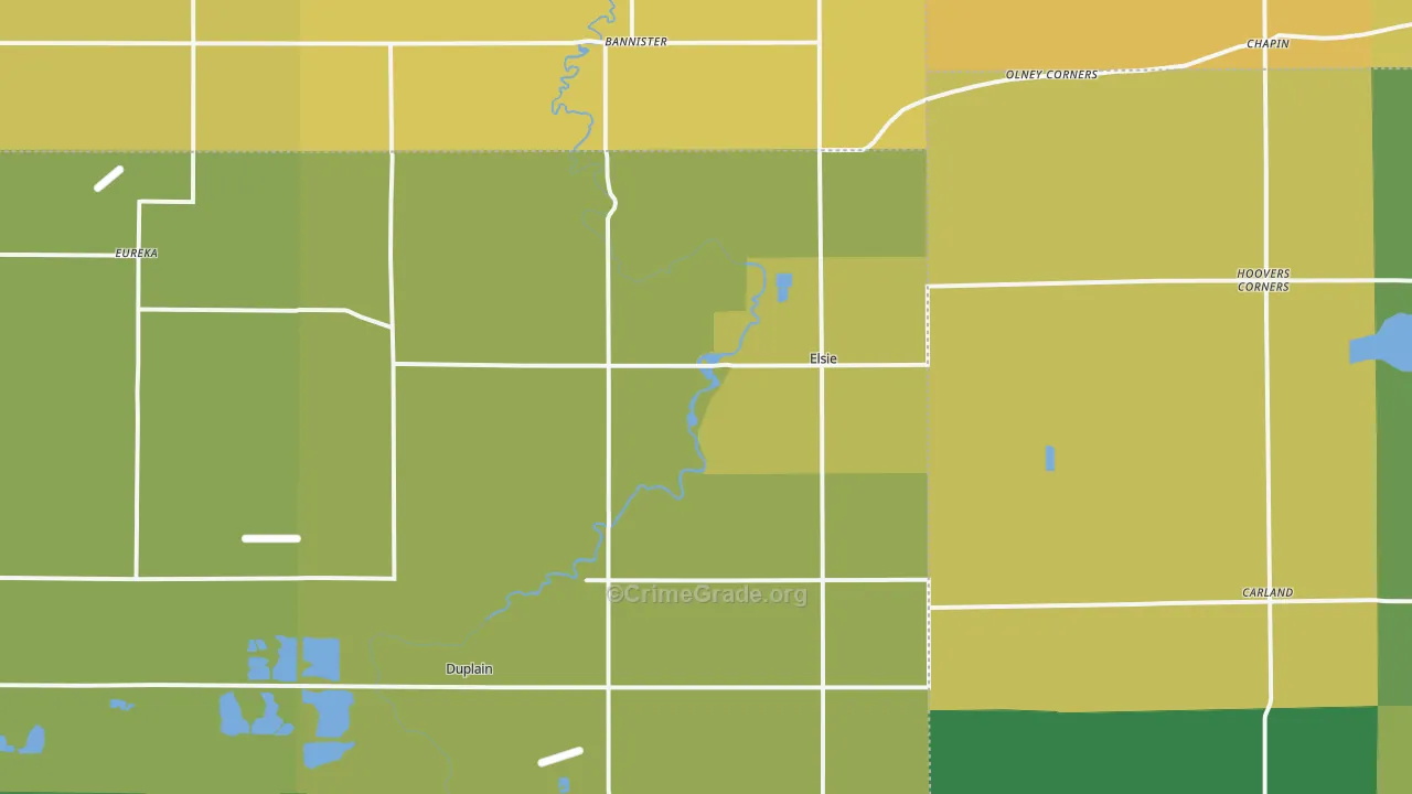 Elsie, MI Map of Murder Rates