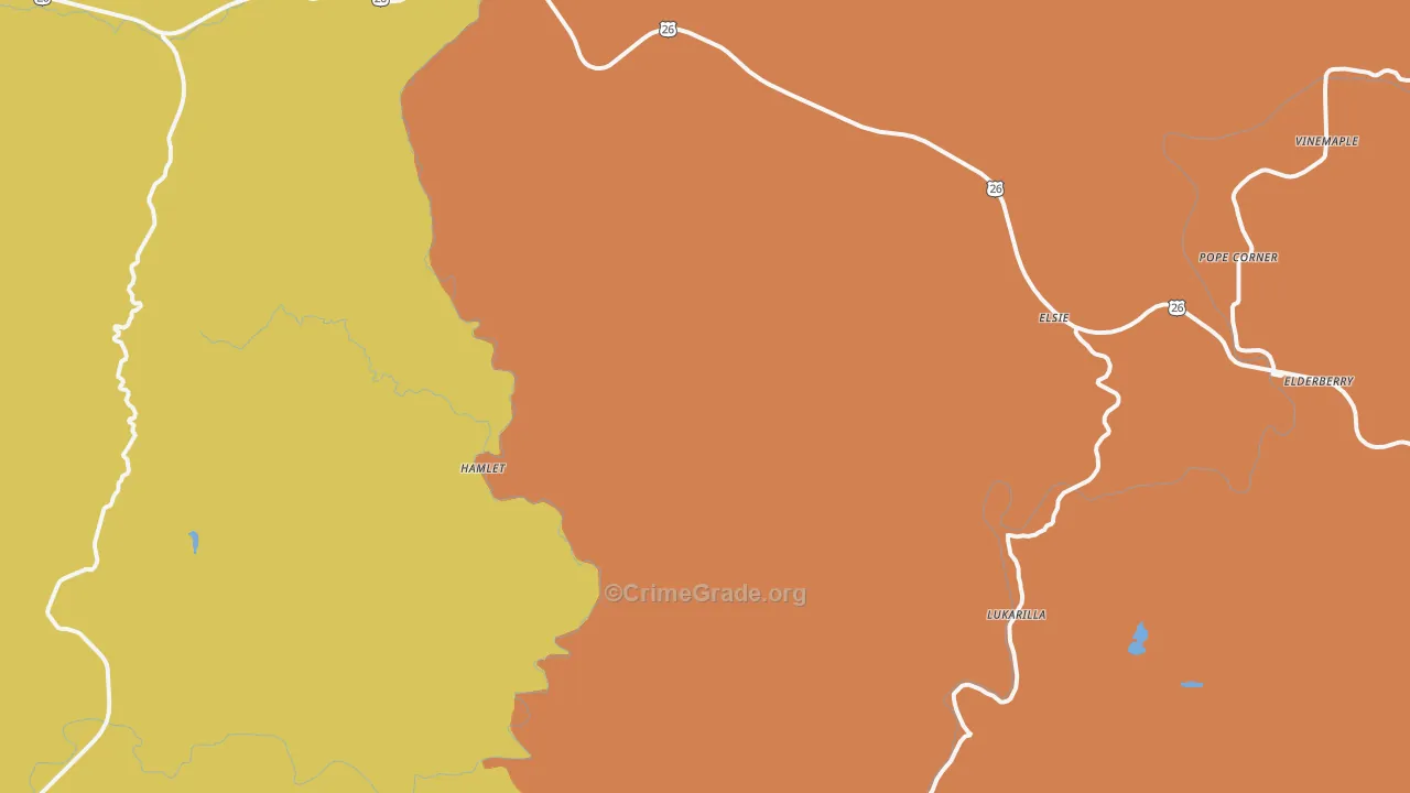 Elsie, OR Map of Murder Rates