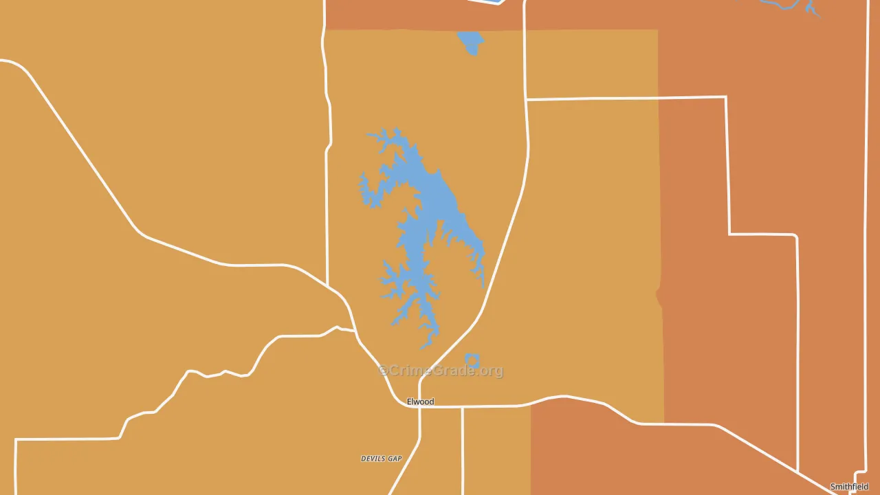 Elwood, NE Map of Murder Rates