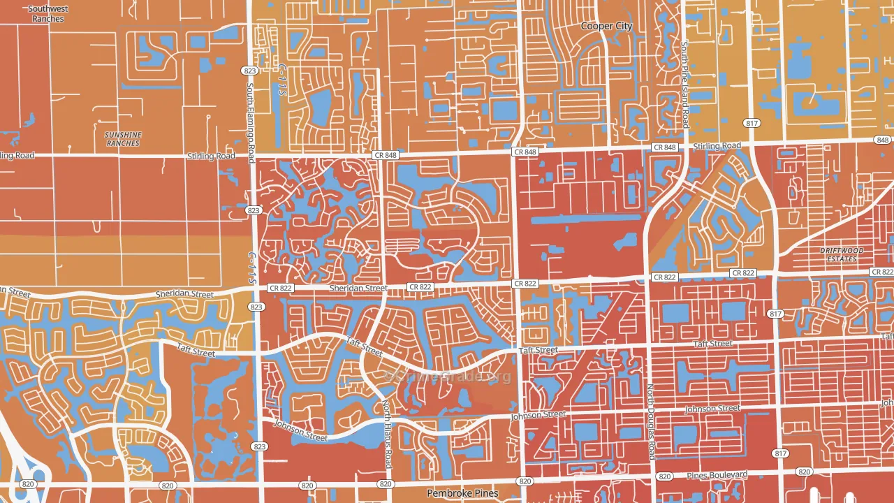 Embassy Lakes, Cooper City, FL Map of Murder Rates