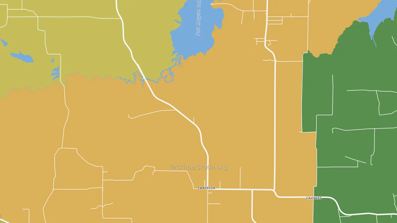 Emberson, TX Map of Murder Rates