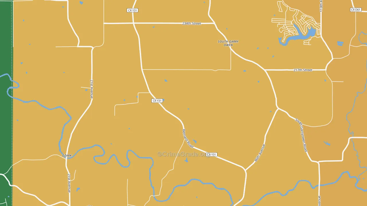 Emeline, IA Map of Murder Rates
